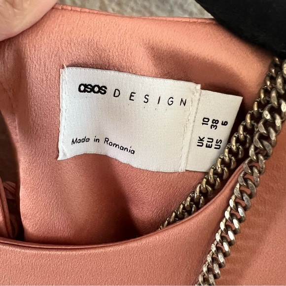 TOPSHOP Pink Satin Button Back Blouse Shirt Shiny - Picture 4 of 4